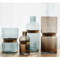 wholesale custom recycled blue vase chinese cylinder vase